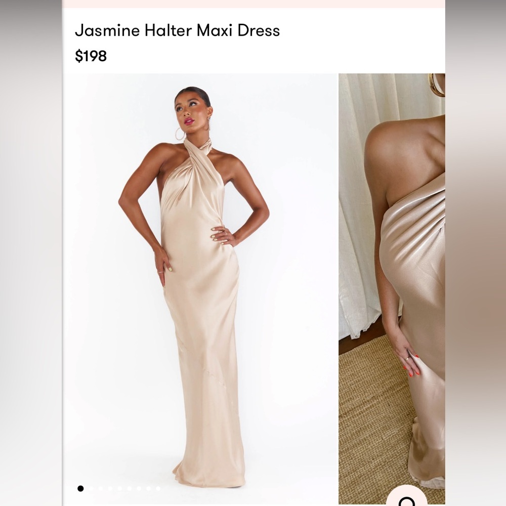 Jasmine halter maxi dress